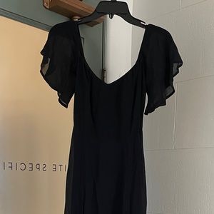 Long black Reformation bridesmaid dress